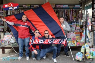 I tifosi della Casertana questa mattina in città