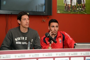 Antonazzo e Chaivazzo in sala stampa (Foto Giuseppe Melone)