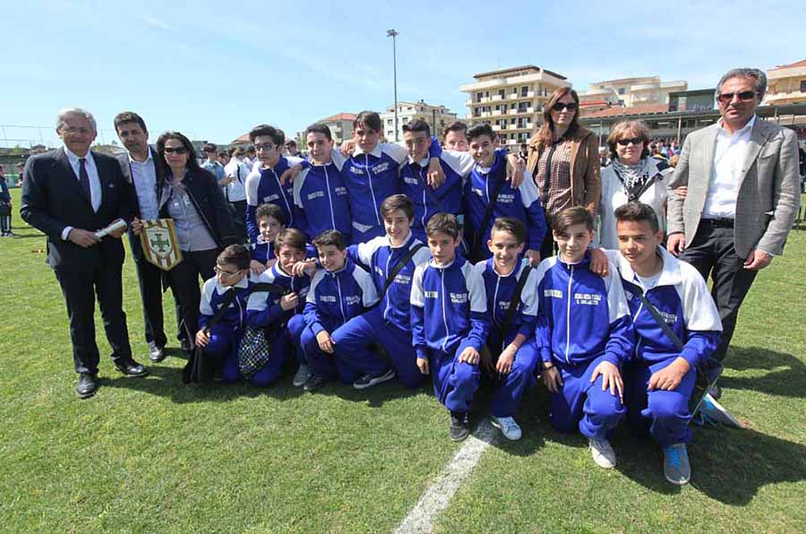 I giovani protagonisti del torneo 'Don Peppe Diana' al Bisceglia