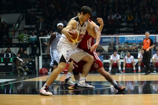 Andrea Michelori in azione nella gara di andata