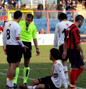 Piccinini in Casertana-Nissa del 2001 (Foto Giuseppe Scialla)