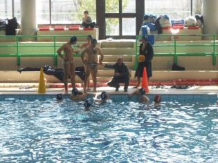 L'Onda Nuoto durante un timeout