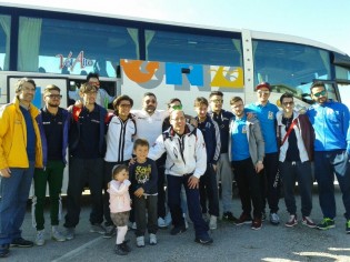 I casertani prima della partenza