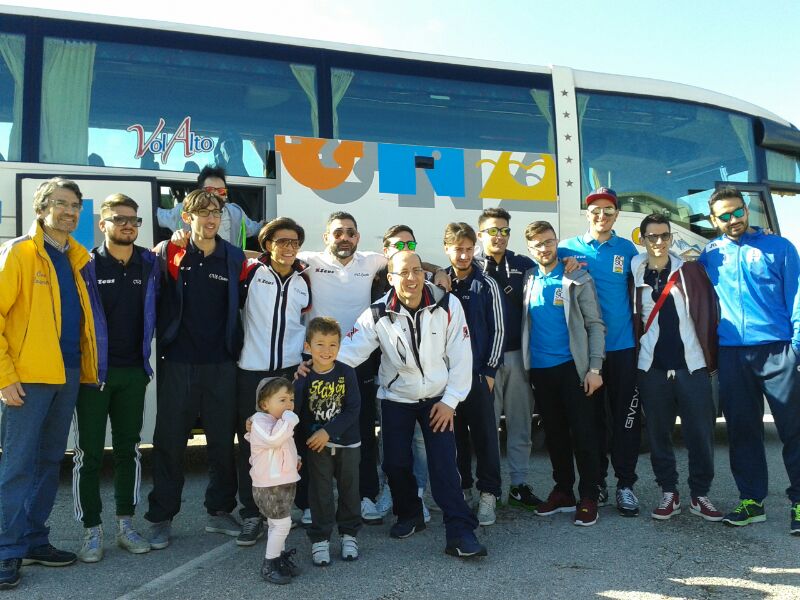 I casertani prima della partenza