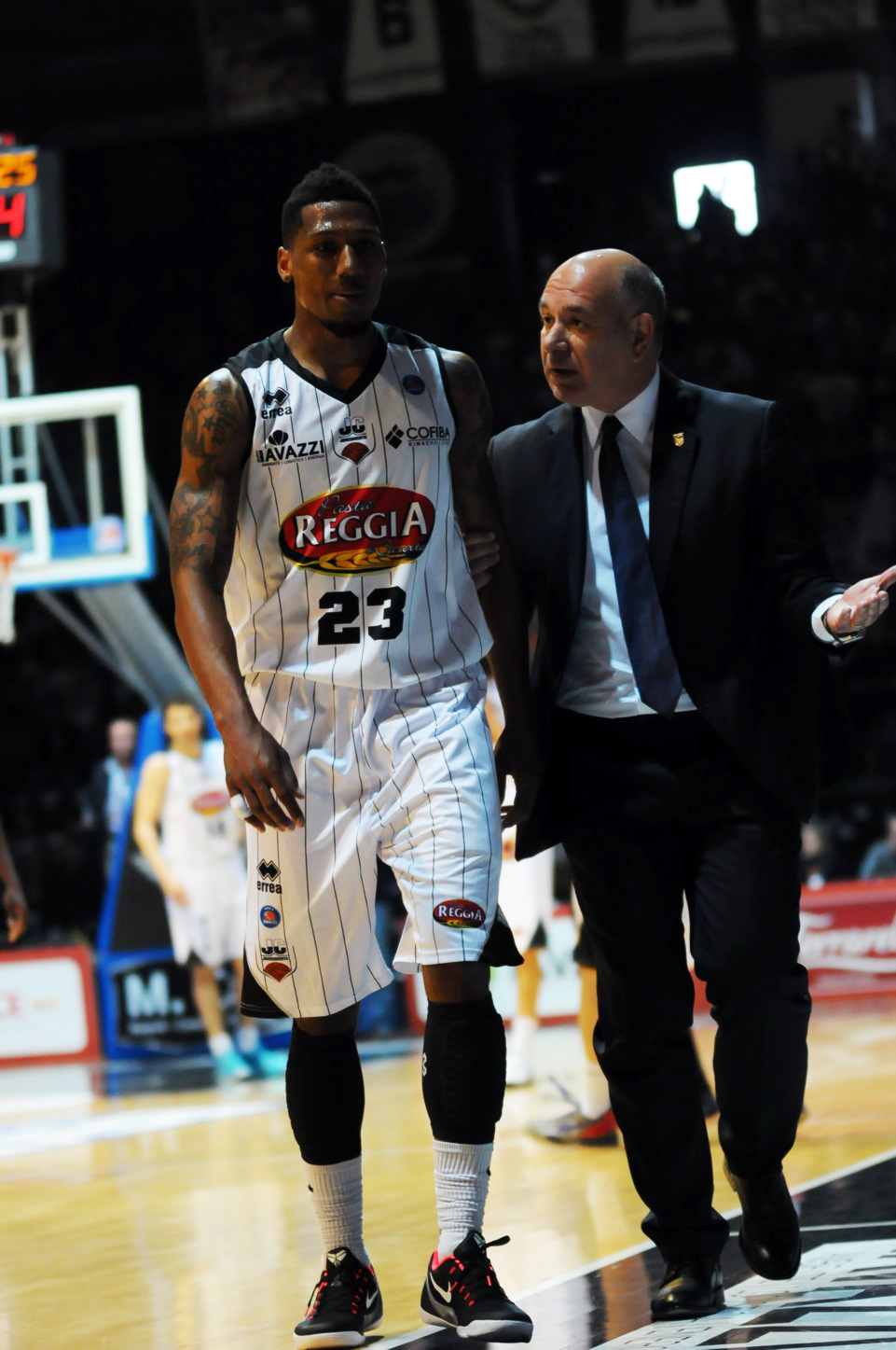 Coach Molin con Roberts (Foto Filauro)