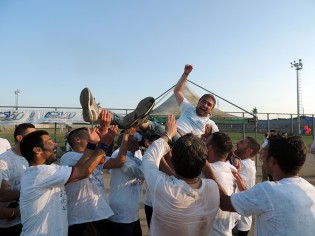 La festa dell'Albanova per la promozione in Prima Categoria