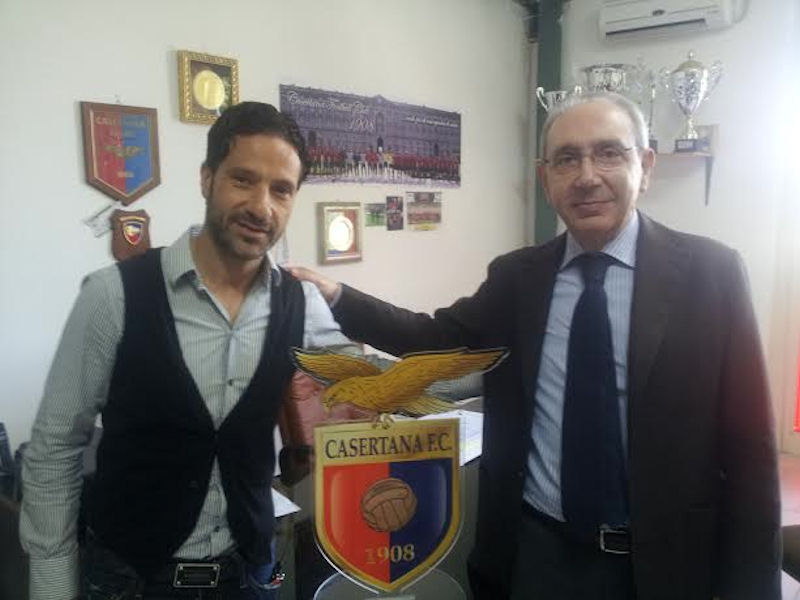 Gianluca Grava in visita alla Casertana