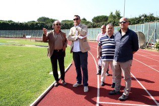 Il sopralluogo di stamane allo stadio Pinto