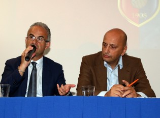 Il Sindaco di Caserta Pio Del Gaudio con il presidente Lombardi