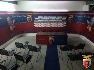 Una veduta della nuova sala stampa