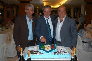 Il vicepresidente regionale arbitri Massimo Costa, il presidente della sezione Aia di Caserta Antonio Santangelo e Virginio Quartuccio, presidente Cra Campania