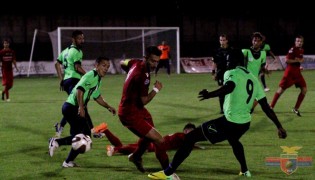 La Casertana in azione contro il Gualdo