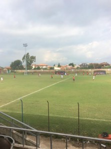 Un'azione di gioco dell'amichevole di oggi contro il Marina di Minturno 