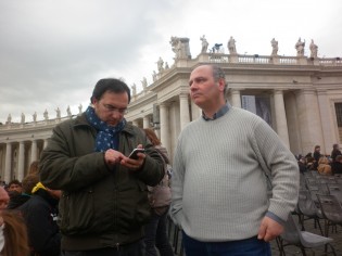 Edoardo Scalera e Fausto Giurin a Piazza San Pietro