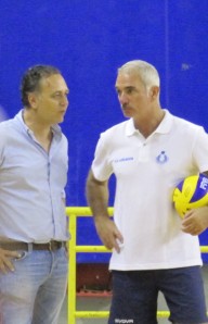Il Pesidente Di Meo con Paolo Della Volpe, secondo allenatore e preparatore atletico