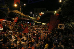 I tifosi della Casertana durante la presentazione (Foto Giuseppe Scialla)