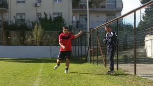 Michel Cruciani con il prof. Ambrosio (Foto Casertana Fc)