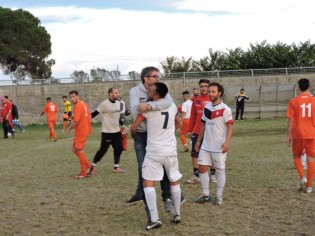 La gioia a fine gara dei padroni di casa