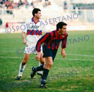 Claudio Fermanelli decisivo contro il Barletta nel '92