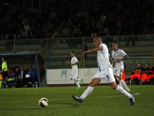 Iannini del Matera a quota quattro gol stagionali (Foto Giuseppe Scialla)