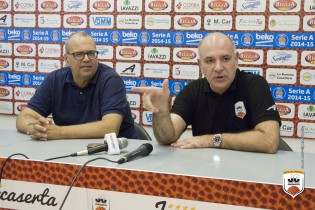 Atripaldi e Molin durante la conferenza stampa (Foto Juvecaserta.it)