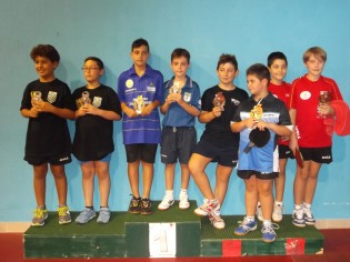 Riccardo Varone sul gradino più alto del podio con il compagno di doppio