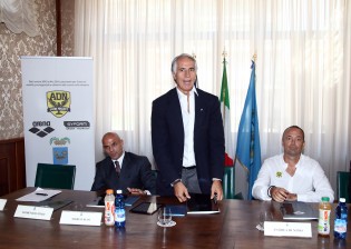 Il presidente del Coni Malagò con Di nino e Aloi