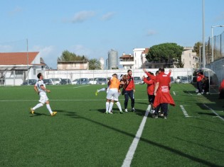 L'esultanza dell'Albanova