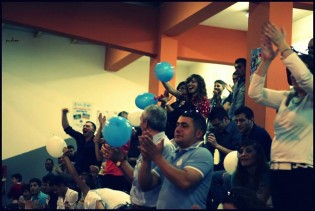 I tifosi del Succivo nel palasport