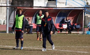 Mister Campilongo durante l'allenamento al Ciapi