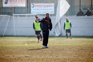Campilongo durante l'allenamento al Ciapi