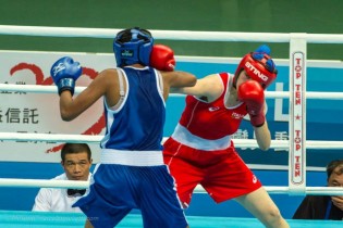 Angela Carini sul ring dei Mondiali (foto: Marcello Giulietti)