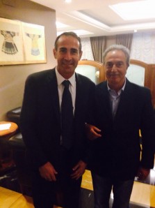Il presidente Enrico Martino con Angelo Alessio, assistente del CT Antonio Conte