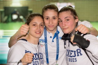 Marchese, Testa, Carini: le magnifiche 3 del pugilato in rosa italiano (foto: Marcello Giuletti/FPI)