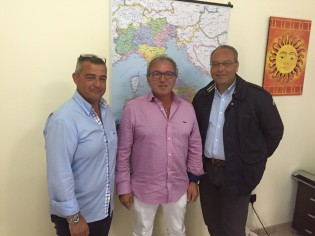 Antonio Nuzzo con i presidenti del Mondragone