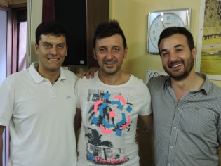 Da sinistra: il capitano Pietro Maione, mister Cottuno e il ds Nicolas Cangiano