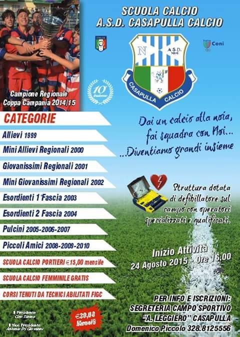 Asd Casapulla Calcio ai nastri di partenza