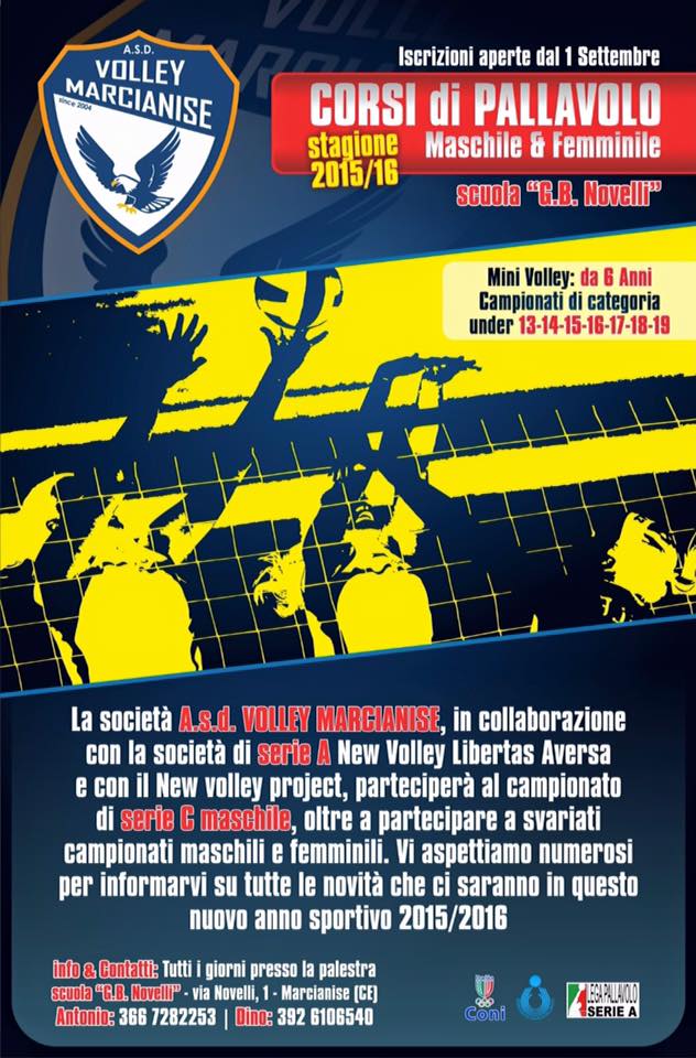 Eduardo Sgueglia nuovo presidente del Volley Marcianise, Calabrese è il nuovo coach