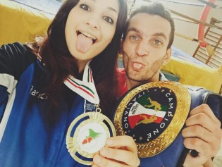 I due campioni matesini celebrano con un selfie le recenti rispettive vittorie (foto: FB Angela Carini)