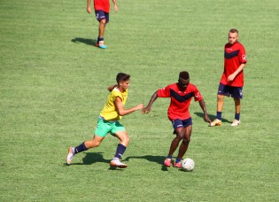 Agyei in azione contro la Berretti