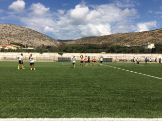 Esultanza della Sessana al termine del match