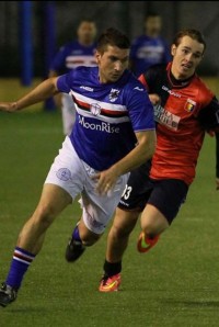 Un'azione di Sampdoria-Genoa (Foto Gianfranco Carozza)