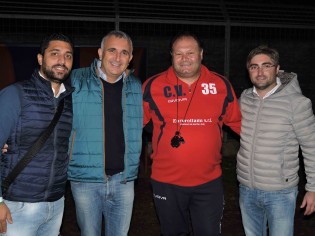 Mister Capasso con la dirigenza dell'Albanova