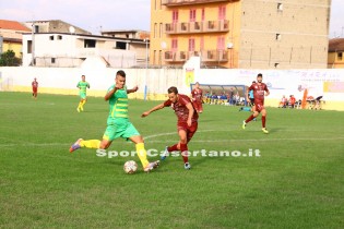 Figliolia durante la gara contro la Sarnese