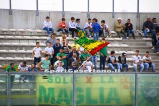 I tifosi gialloverdi tornati al Progreditur