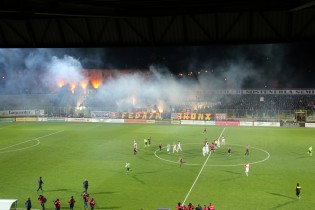 Casertana-Benevento l'anno scorso si giocò in notturna
