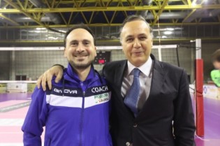 Il presidente Di Meo con coach Bosco