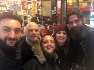 La stampa casertana in autogrill con Moscardelli