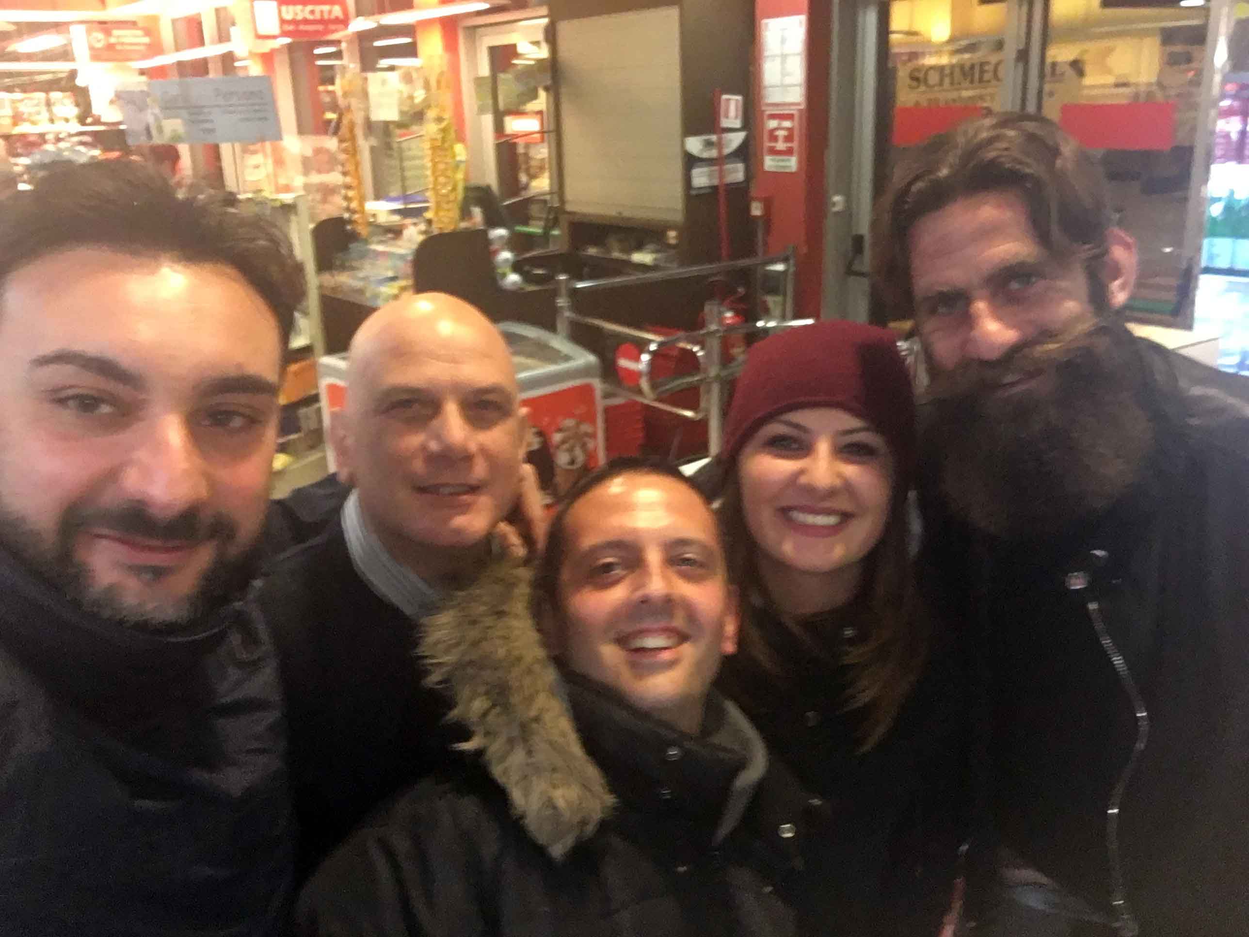 La stampa casertana in autogrill con Moscardelli