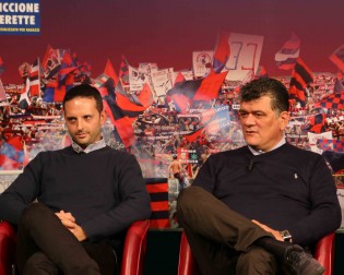 Il presidente Pasquale Corvino durante la trasmissione 'Zona Rossoblù'